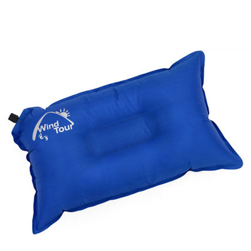 戶外旅行便攜自動充氣枕頭 桔色小憩伴侶，舒適隨行